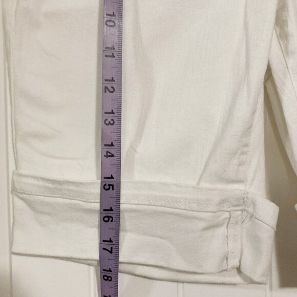 JESSICA Off-white denim walking shorts ~ SMALL MEDIUM cotton bermuda jean shorts - Picture 5 of 11